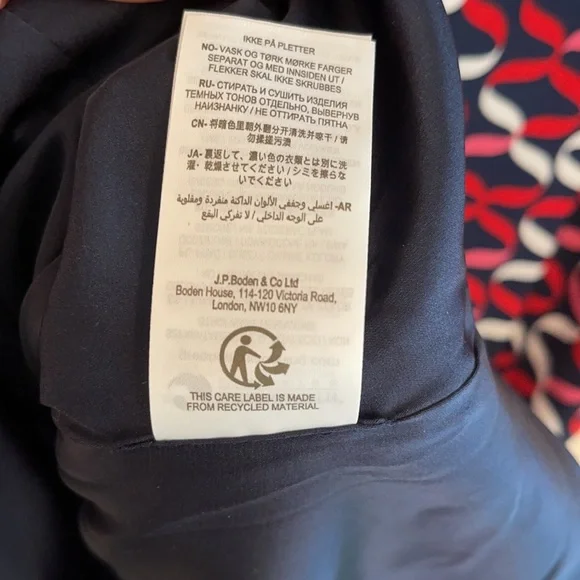 Boden Violette Dress Red Geometric Pattern Size 4 NWT - Picture 11 of 12